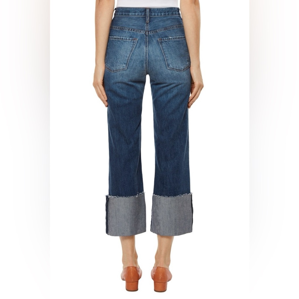 J Brand Size 25 Joan High-Rise Cuffed Cropped Wide-Leg Jeans - Astonish